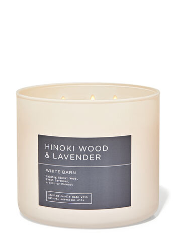 Hinoki Wood & Lavender fragranza Candela a 3 stoppini