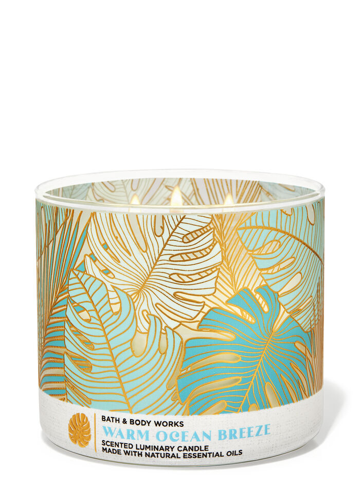 Warm Ocean Breeze home fragrance candles 3-wick candles Bath & Body Works