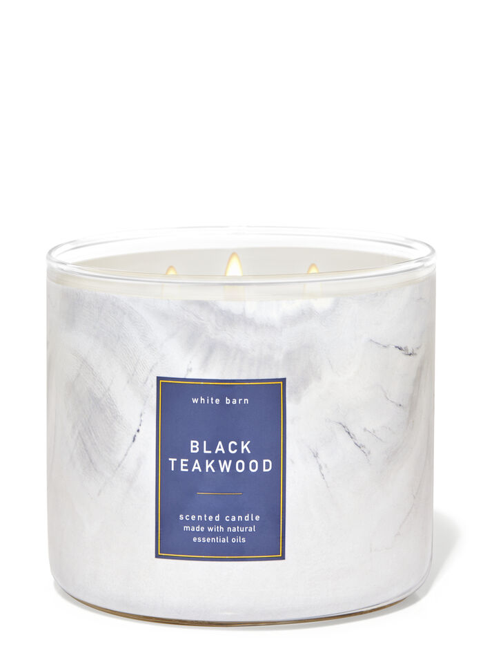 Black Teakwood Home Fragrance/Candles/3-wick candles Bath & Body Works