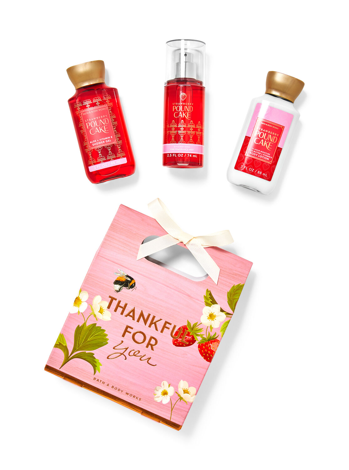 Bath and body works shop strawberry pound cake