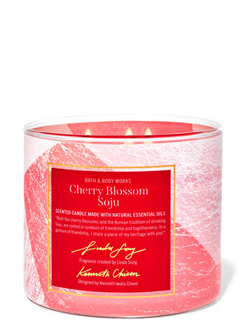 Cherry Blossom Soju Home Fragrance/Candles/3-wick candles Bath & Body Works1