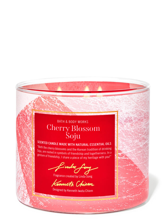 Cherry Blossom Soju Home Fragrance/Candles/3-wick candles Bath & Body Works
