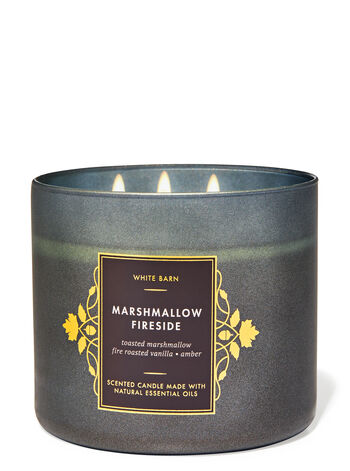 Marshmallow Fireside home fragrance featured white barn collection Bath & Body Works1