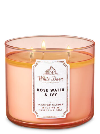 Rose Water & Ivy fragranza Candela a 3 stoppini