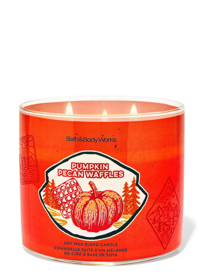 Pumpkin Pecan Waffles Home Fragrance/Candles/3-wick candles Bath & Body Works