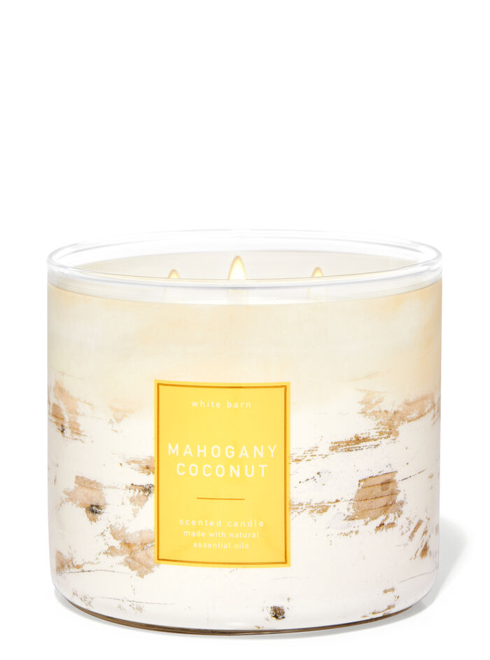3Wick Candle Mahogany Coconut Bath & Body Works