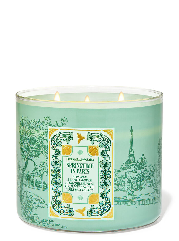 Springtime In Paris Home Fragrance/Candles/3-wick candles Bath & Body Works
