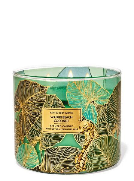 Waikiki Beach Coconut fragranza Candela a 3 stoppini