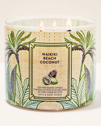 Waikiki Beach Coconut CANDELE/Tutte le Candele/Candela a Tre Stoppini Bath & Body Works1