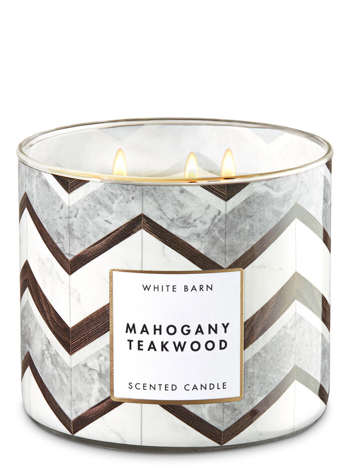 Mahogany Teakwood fragranza 3-Wick Candle