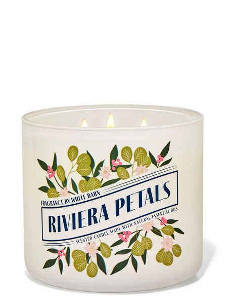 Riviera Petals home fragrance candles 3-wick candles Bath & Body Works