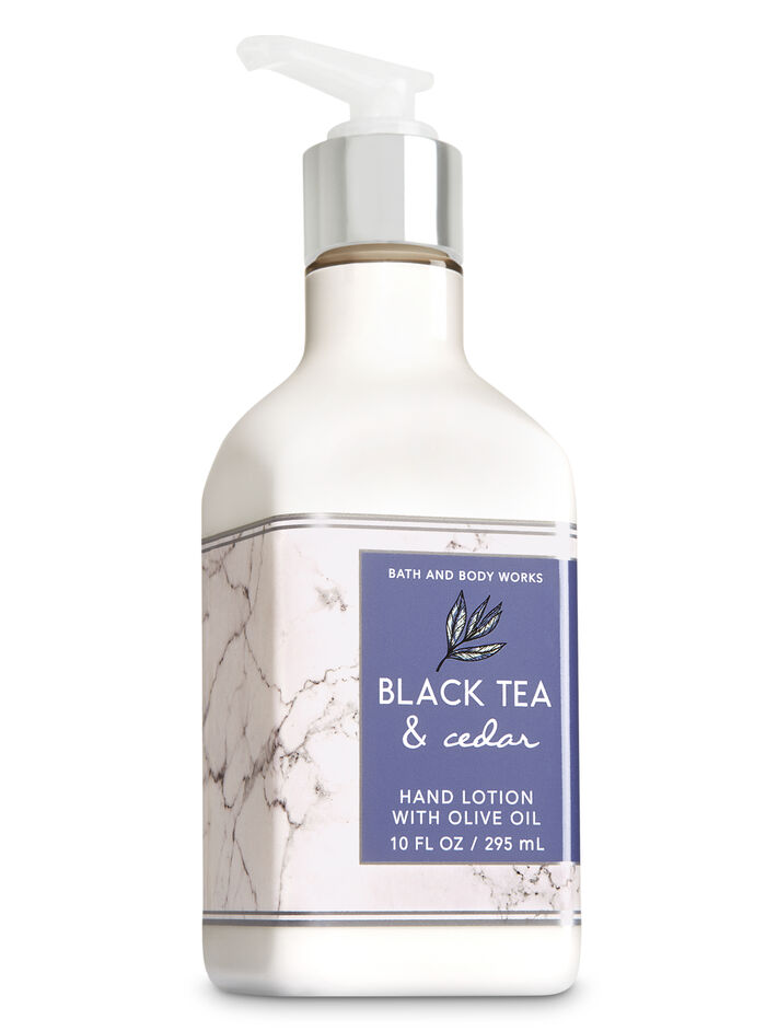 Black Tea & Cedar fragranza Hand Lotion with Olive Oil