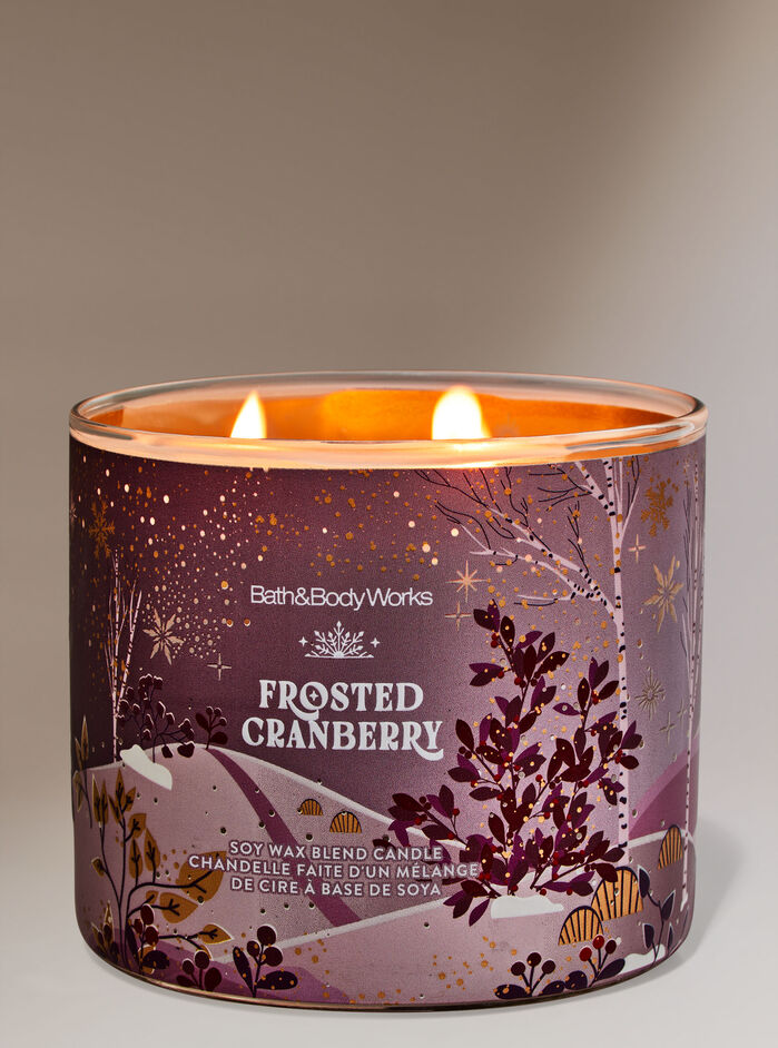 Frosted Cranberry Candele/Tutte le Candele/Candela a Tre Stoppini Bath & Body Works