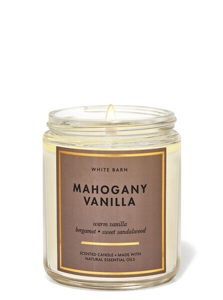 Mahogany Vanilla fragrance Single Wick Candle