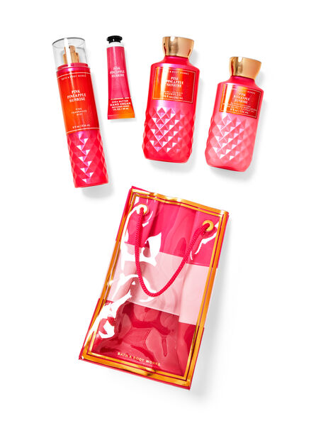 Pink Pineapple Sunrise fragrance Gift Bag Set