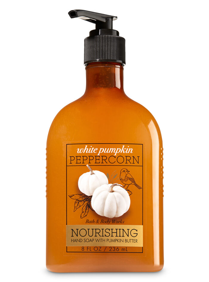 White Pumpkin Peppercorn fragranza Hand Soap with Pumpkin Butter