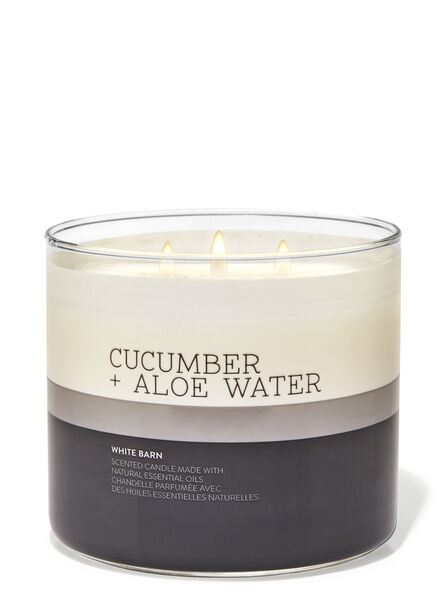 Cucumber & Aloe Water fragranza Candela a 3 stoppini