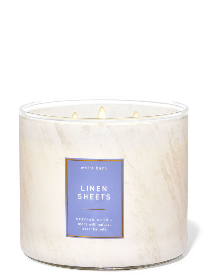 Linen Sheets Home Fragrance/Candles/3-wick candles Bath & Body Works