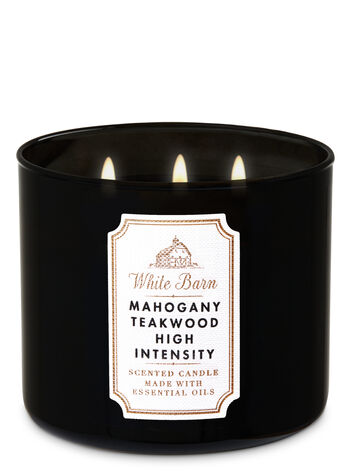 Mahogany Teakwood High Intensity fragranza Candela a 3 stoppini