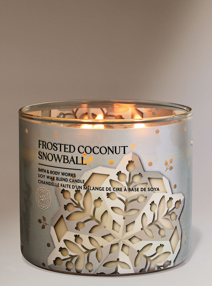 Frosted Coconut Snowball Home Fragrance/Candles/3-wick candles Bath & Body Works