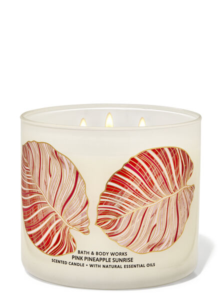 Pink Pineapple Sunrise fragranza Candela a 3 stoppini