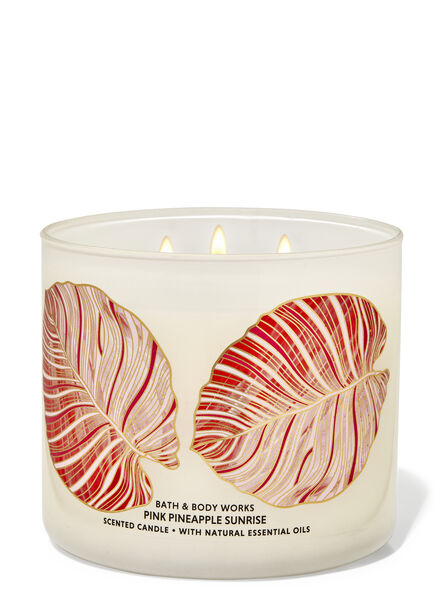 Pink Pineapple Sunrise fragrance 3-Wick Candle
