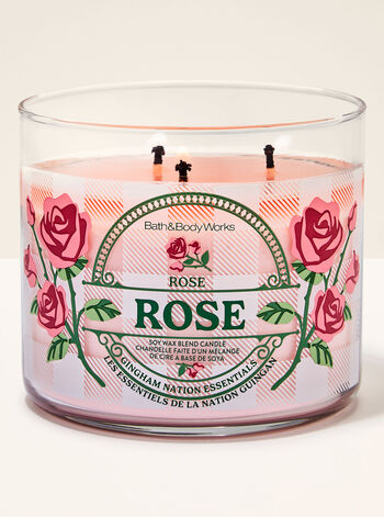 Rose Home Fragrance/Candles/3-wick candles Bath & Body Works1