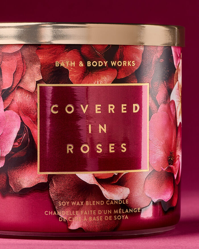 Covered In Roses Home Fragrance/Candles/3-wick candles Bath & Body Works
