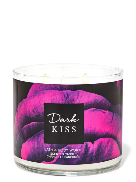 Dark Kiss profumazione ambiente candele candela a tre stoppini Bath & Body Works