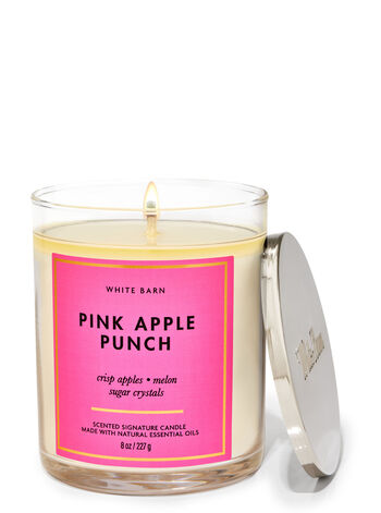 Pink Apple Punch home fragrance featured white barn collection Bath & Body Works1