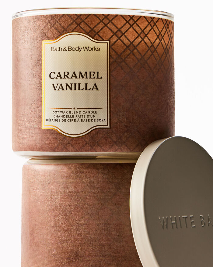 Caramel Vanilla CANDELE/Tutte le Candele/Candela a Tre Stoppini Bath & Body Works