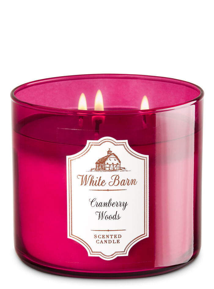 Cranberry Woods fragranza 3-Wick Candle