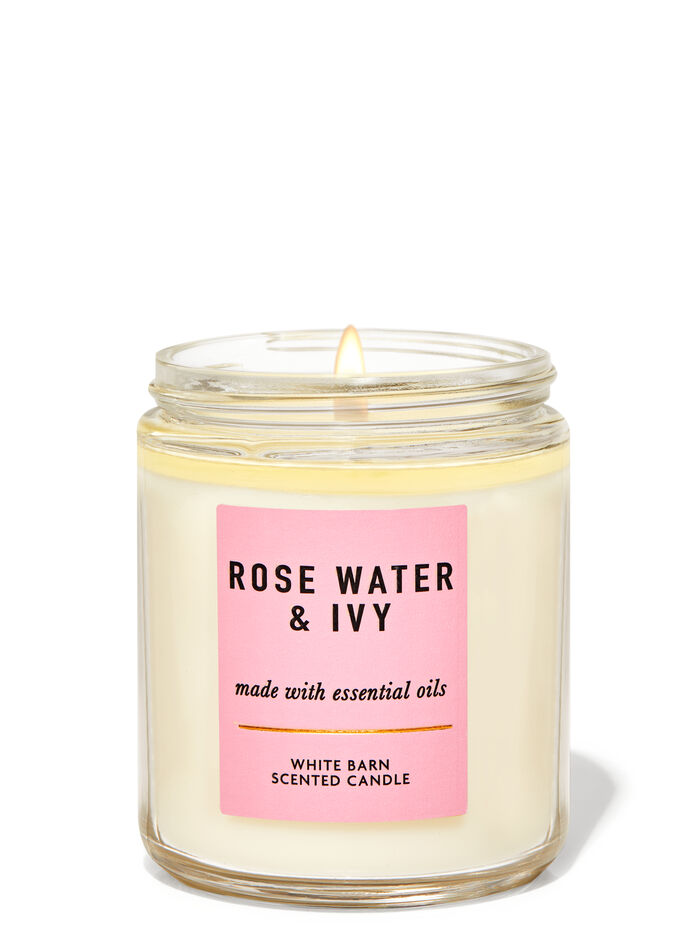 Rose Water & Ivy Home Fragrance/Candles/1-wick candles Bath & Body Works