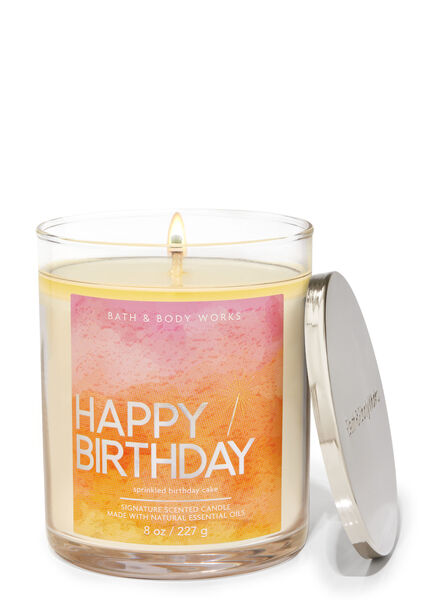 Sprinkled Birthday Cake profumazione ambiente candele candela a uno stoppino Bath & Body Works