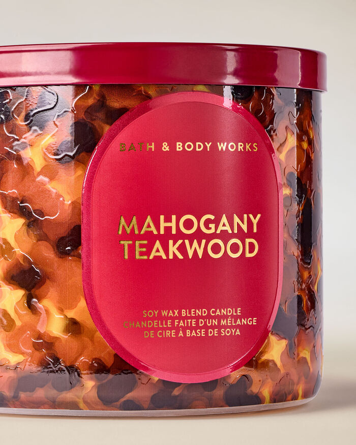 Mahogany Teakwood Home Fragrance/Candles/3-wick candles Bath & Body Works