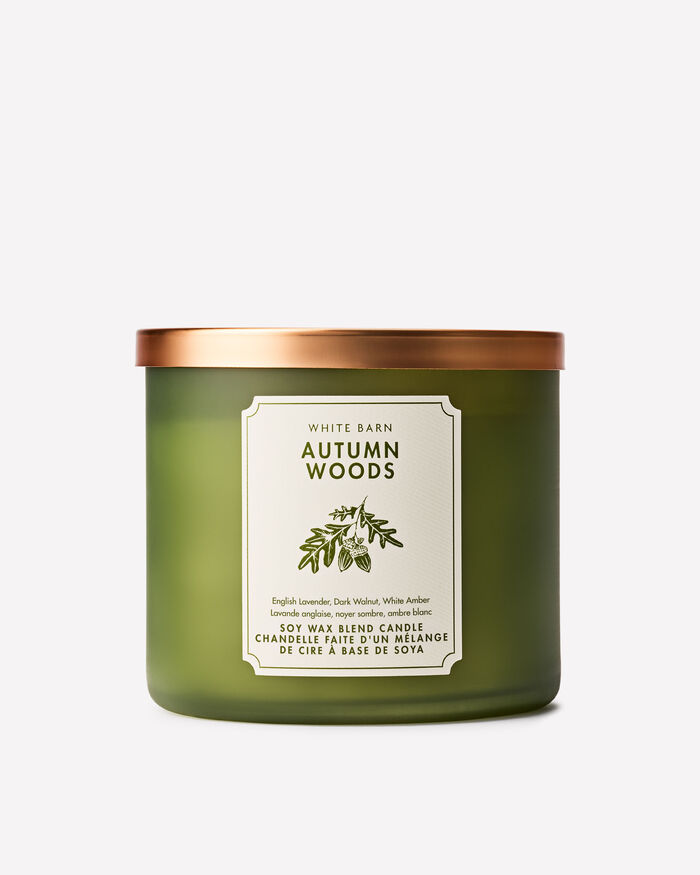 Autumn Woods CANDELE/Tutte le Candele/Candela a Tre Stoppini Bath & Body Works