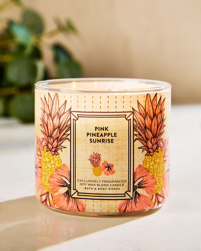Pink Pineapple Sunrise CANDELE/Tutte le Candele/Candela a Tre Stoppini Bath & Body Works