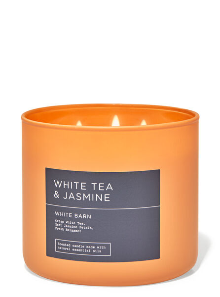 White Tea & Jasmine fragranza Candela a 3 stoppini