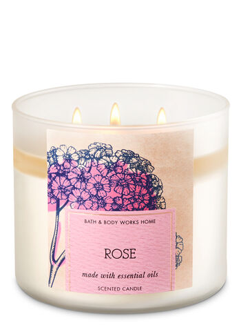 Rose fragranza 3-Wick Candle