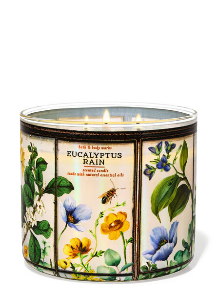 Eucalyptus Rain profumazione ambiente candele candela a tre stoppini Bath & Body Works