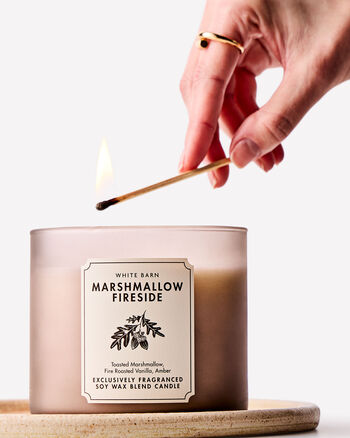Marshmallow Fireside CANDELE/Tutte le Candele/Candela a Tre Stoppini Bath & Body Works4