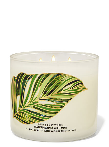 Watermelon & Wild Mint fragranza Candela a 3 stoppini