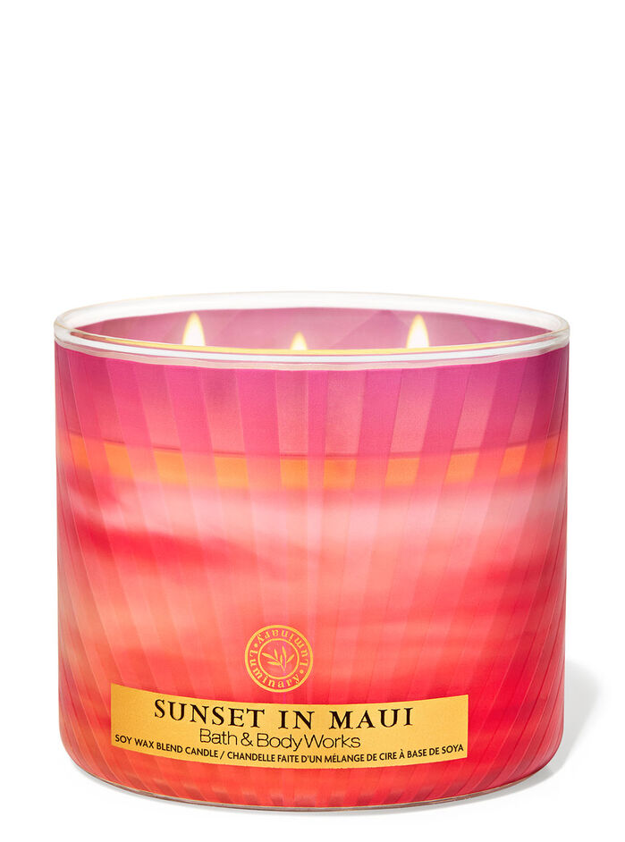 Sunset In Maui Home Fragrance/Candles/3-wick candles Bath & Body Works