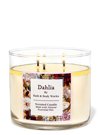 Dahlia profumazione ambiente candele candela a tre stoppini Bath & Body Works1