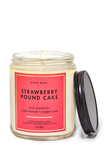Strawberry Pound Cake profumazione ambiente candele candela a uno stoppino Bath & Body Works