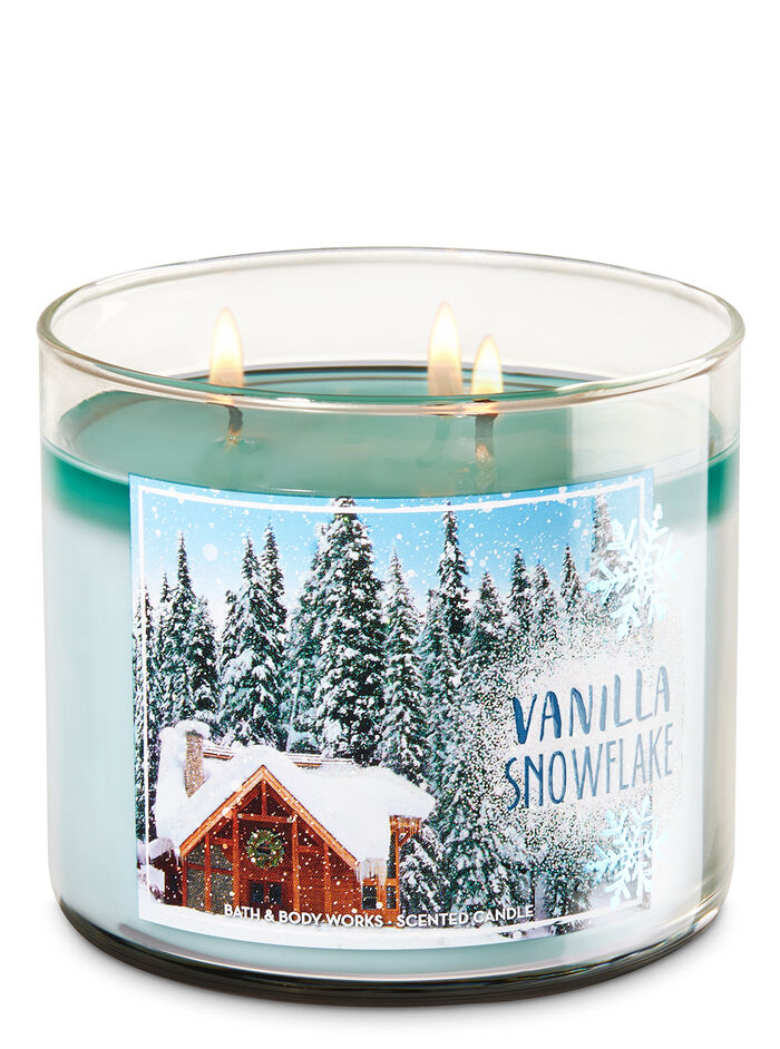 Vanilla Snowflake Home Fragrance/Candles/3-wick candles Bath & Body Works