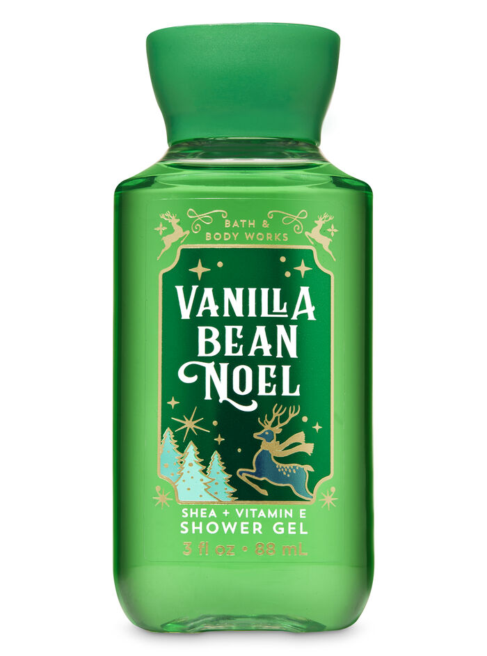 Vanilla Bean Noel body care featuring travel size Bath & Body Works