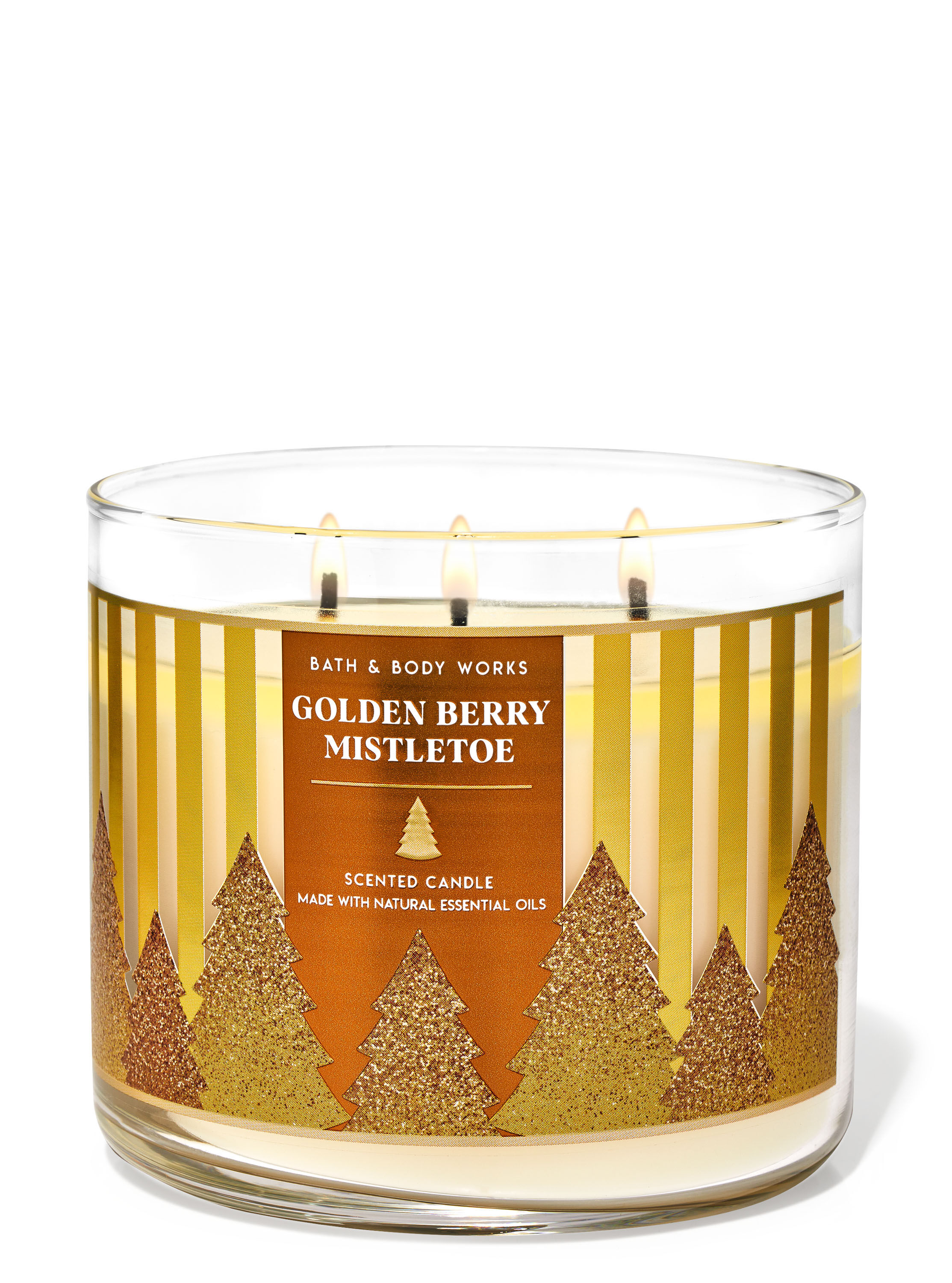 3-Wick Candle Golden Berry Mistletoe | Bath & Body Works Italy