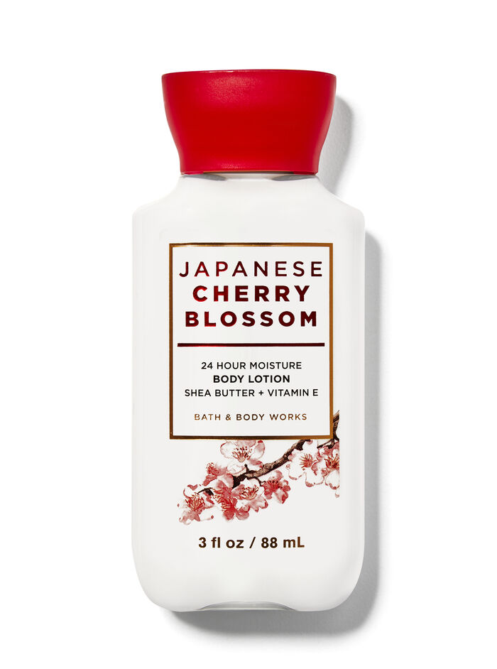 Japanese Cherry Blossom body care featuring travel size Bath & Body Works