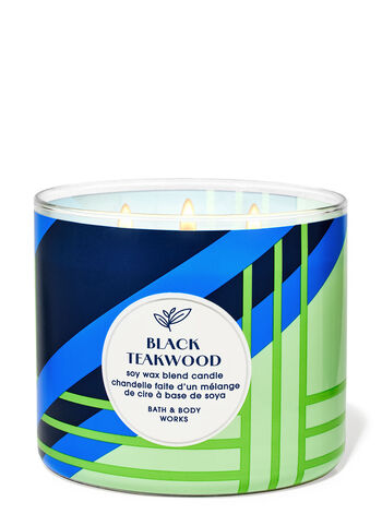 Black Teakwood Home Fragrance/Candles/3-wick candles Bath & Body Works1